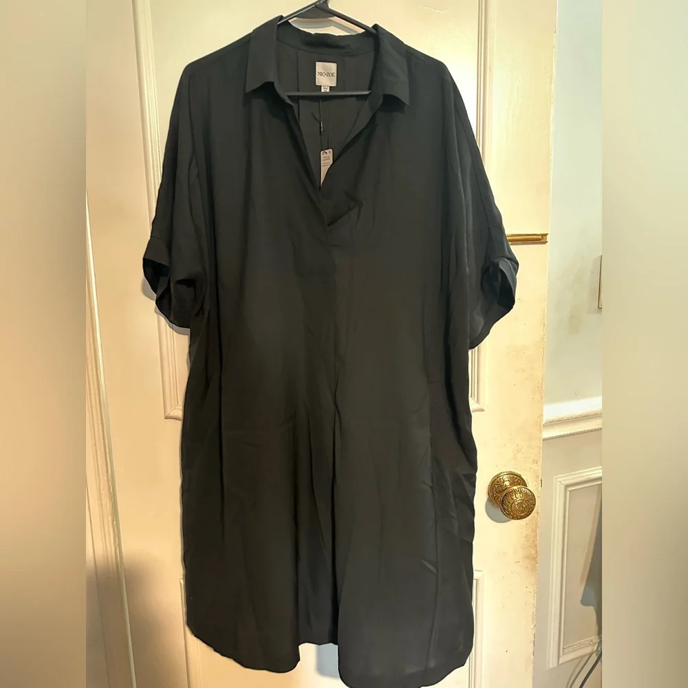 NIC + ZOE NWT Devon Shirtdress in onyx 1X - Picture 6 of 12